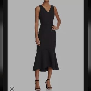 Nanette Lepore Flounced Midi Dress Sz 8